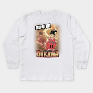 Rukawa Kaede - Offense Demon - Shohoku - Slam Dunk Basketball Character Kids Long Sleeve T-Shirt